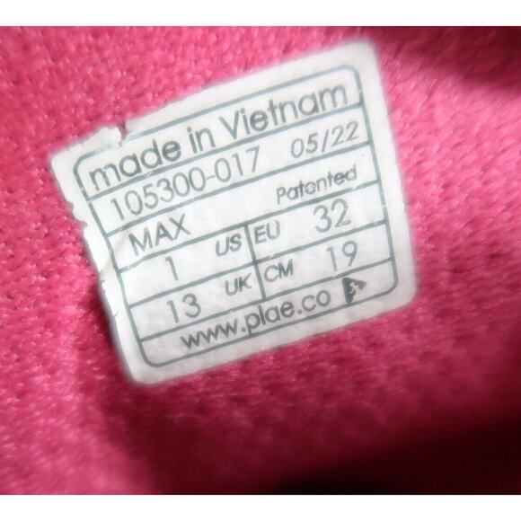 Plae Shoes Kids 1 Sneaker Hi Top Leather Knit Double Strap Active Max Purple - Picture 13 of 14